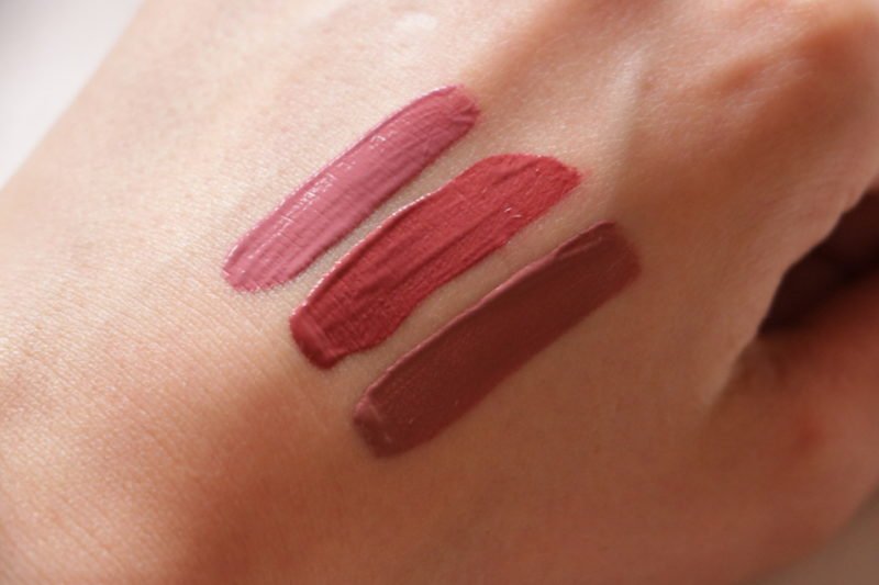 Violet Voss liquid lipsticks in colours Tryst, Muse and Wasted